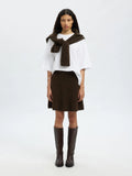 Lulu Brushed Hw Knit Skirt - Delicioso Melange