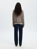 Sia Ras Ls Knit Zipper Cardigan Noos - Steel Gray