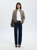 Sia Ras Ls Knit Zipper Cardigan Noos - Steel Gray