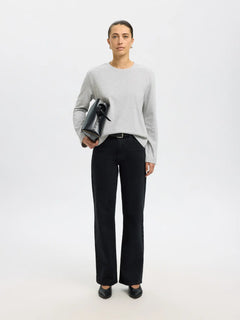 Essential Ls Boxy Tee - Light Grey Melange
