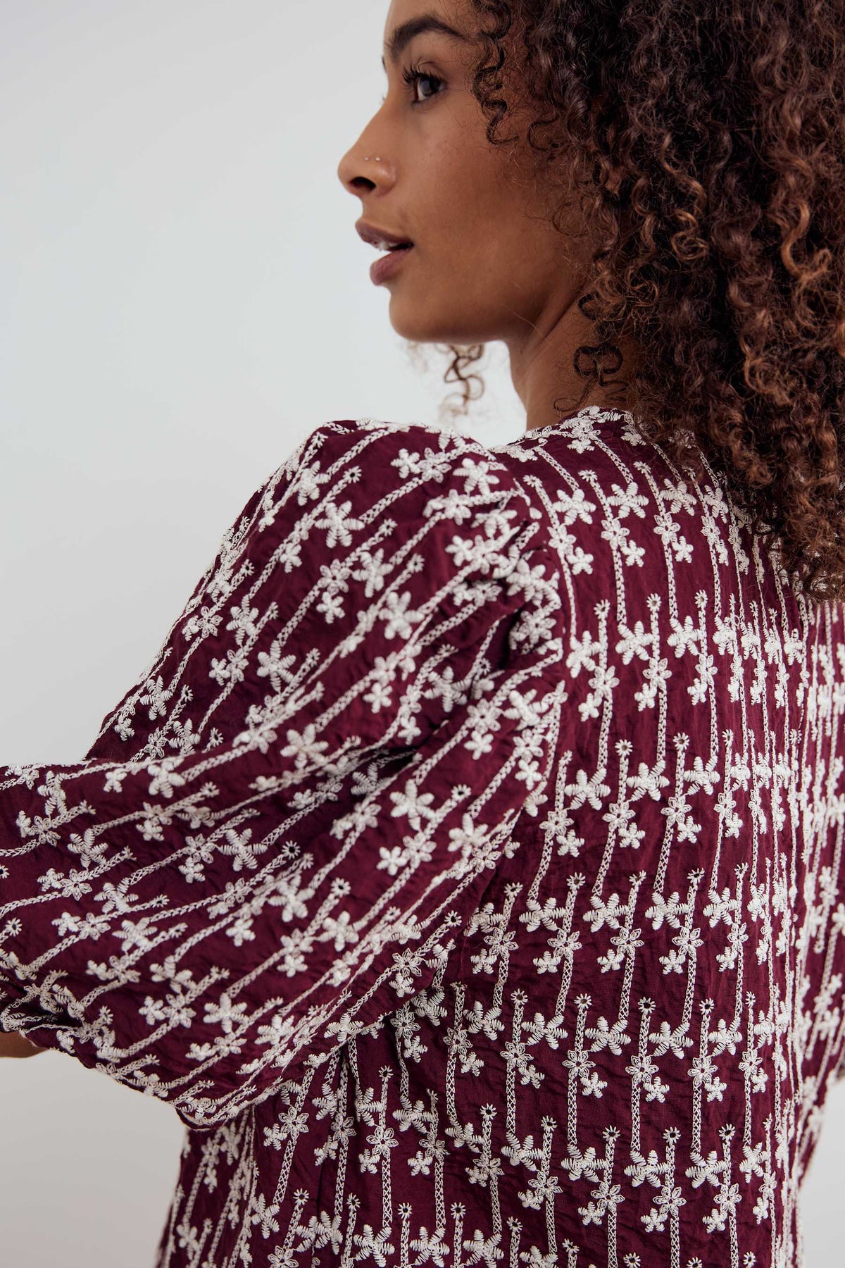 Shelly Blouse - Dusty Mahogany