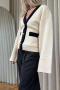 N-Lenyxette Knit Cardigan - Vit