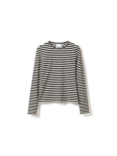 Luana Top - Ivory Black Stripe