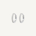 Small Hoops - Silver White