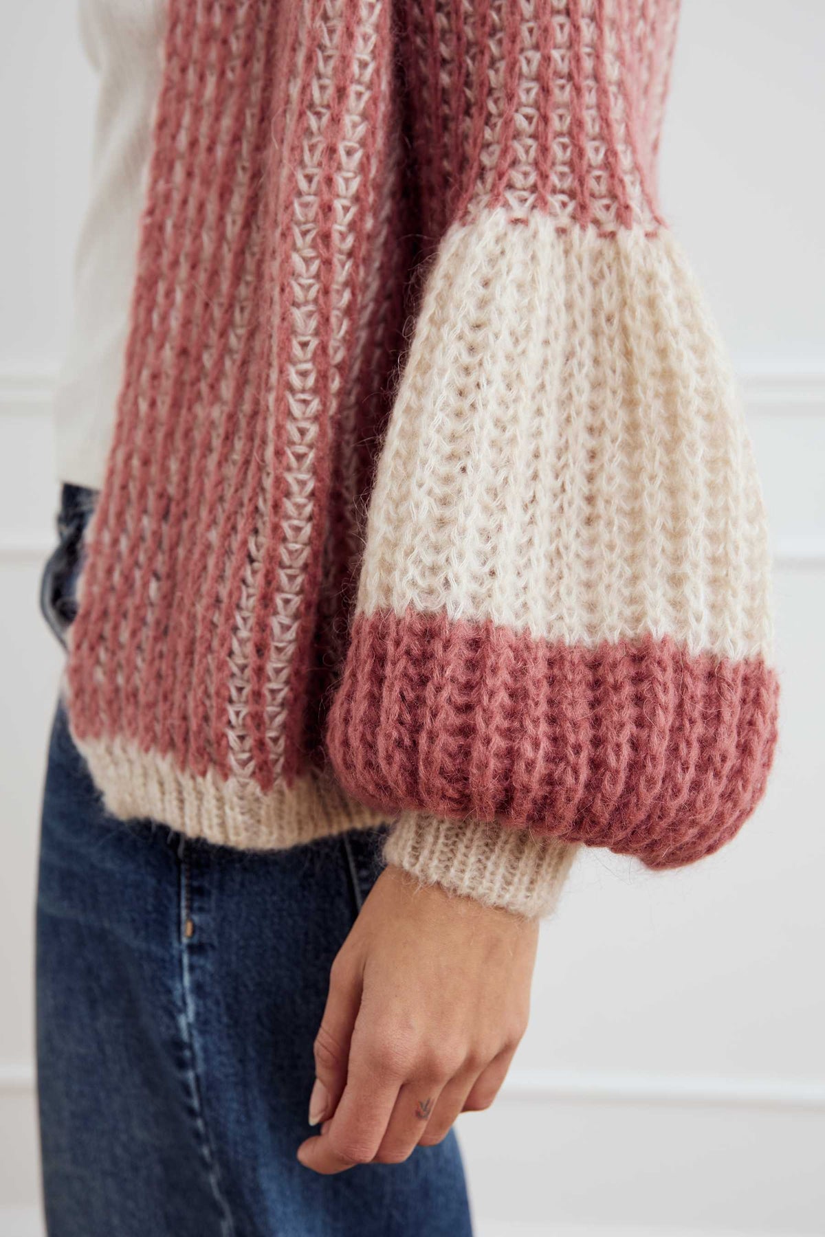 Liana Knit Kofta - Rose Cream