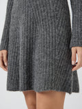 Yasdolly Ls Stickad Klänning - Medium Grey Melange