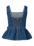 Yaselsie SL Peplum Denimtopp
