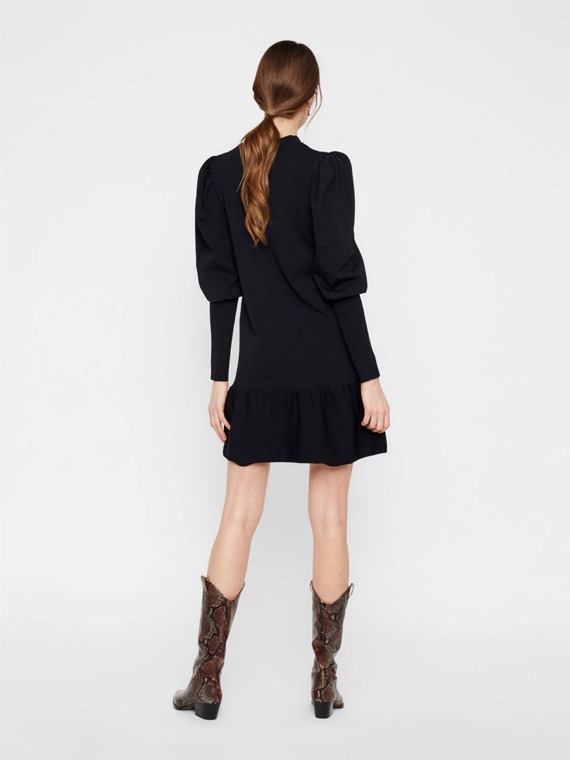 Yasines LS Knit Dress - Black