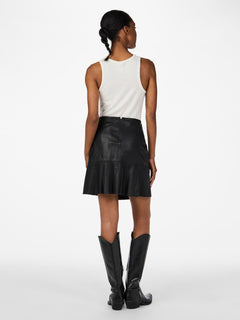 Yascolly Mw Naplon Leather Skirt - Black