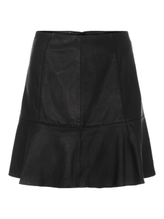 Yascolly Mw Naplon Leather Skirt - Black