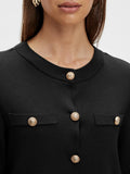 Yaspimi Ls Knit Cardigan S. - Black
