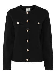 Yaspimi Ls Knit Cardigan S. - Black
