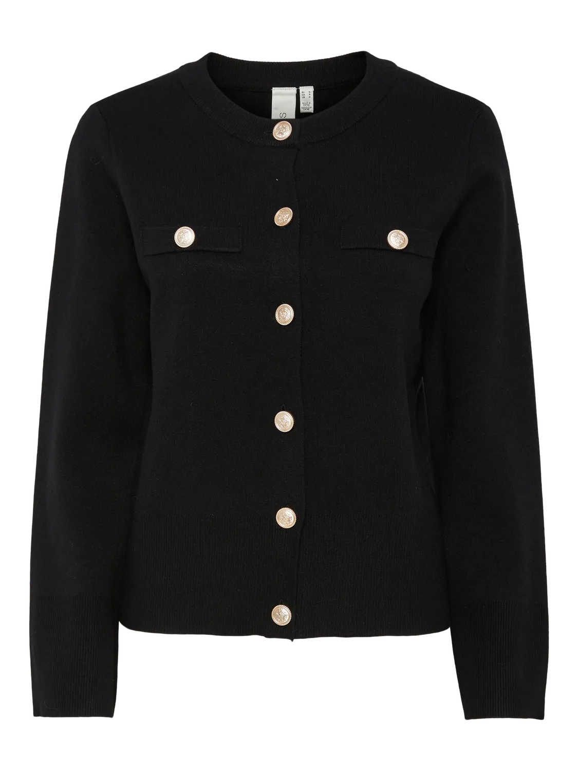 Yaspimi Ls Knit Cardigan S. - Black