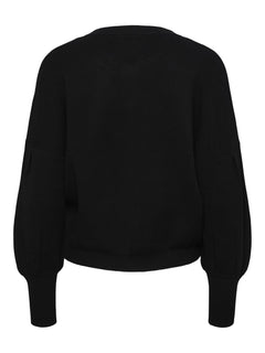 Yasfonny Ls Knit Cardigan S. - Black