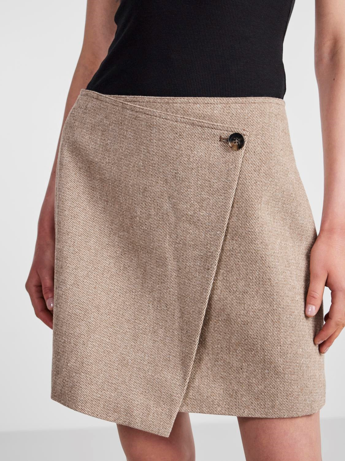 Yassummer HW Short Wool Mix Skirt - Toasted Coconut