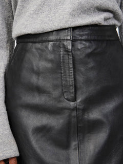 Yaslyma Hmw Leather Skirt - Black