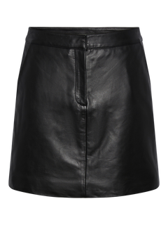 Yaslyma Hmw Leather Skirt - Black