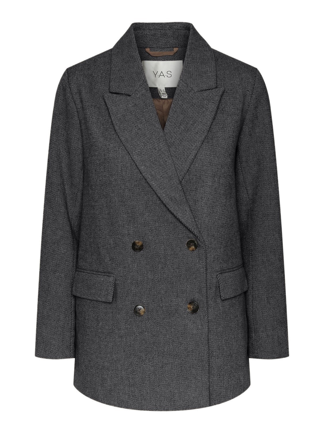 Yassummer LS Wool Mix Blazer - Grey Melange