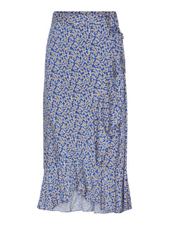 Yasalira Hw Long Wrap Skirt S. - Bluing Ditsy Flower