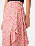 Yasalira Hw Long Wrap Skirt - Irish Cream Ditsy Flower