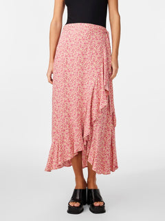 Yasalira Hw Long Wrap Skirt S. - Irish Cream Ditsy Flower