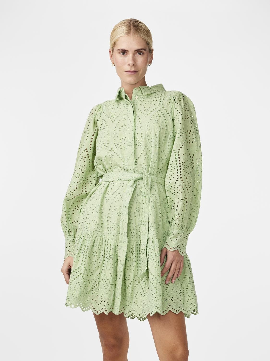 Y.A.S Yasholi LS Belt Dress - Quiet Green