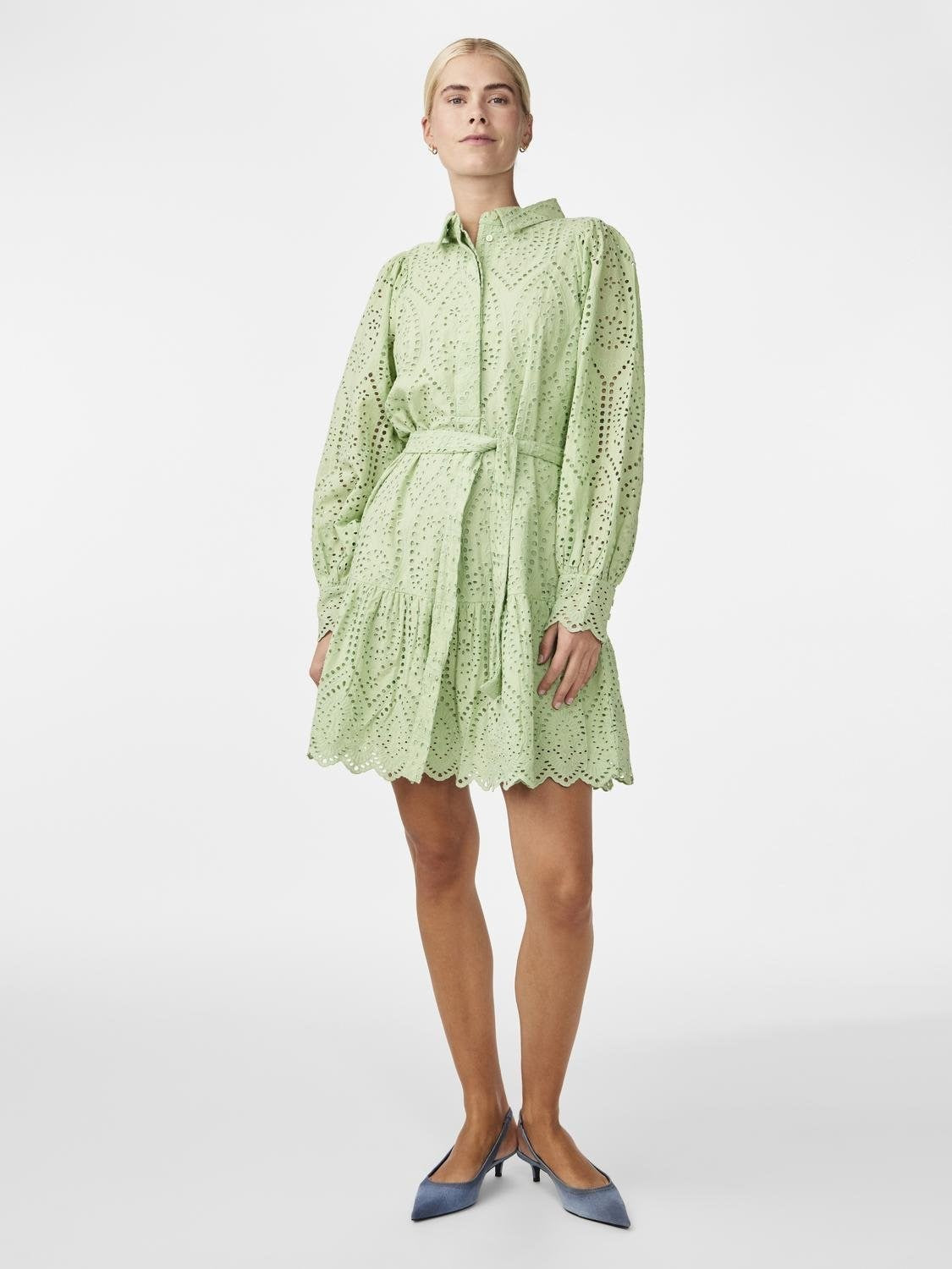 Y.A.S Yasholi LS Belt Dress - Quiet Green