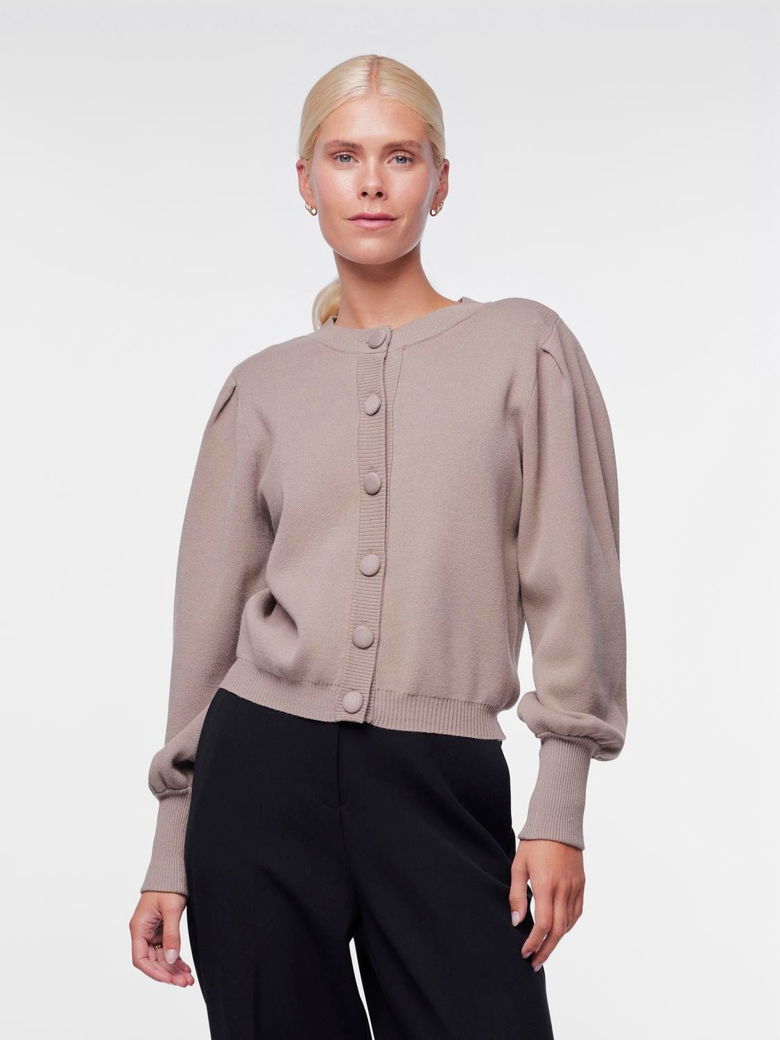 Y.A.S Yasfonny Ls Knit Cardigan - Fungi