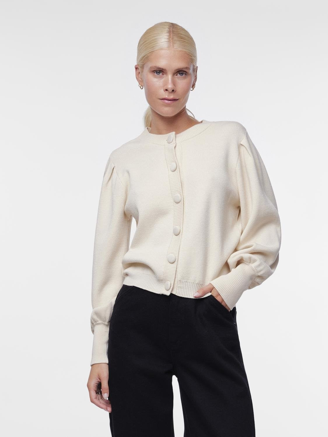 Yasfonny Ls Knit Cardigan S. - Birch