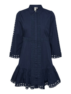 Yasjanna 7/8 Dress - Dress Blues