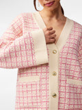 Yasliviana Ls Knit Cardigan - Birch Rasberry Sorbet/Pirouette