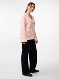Yasliviana Ls Knit Cardigan - Birch Rasberry Sorbet/Pirouette