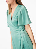 Yasthea 2/4 Midi Wrap Dress S. - Malachite Green