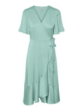 Yasthea 2/4 Midi Wrap Dress S. - Malachite Green