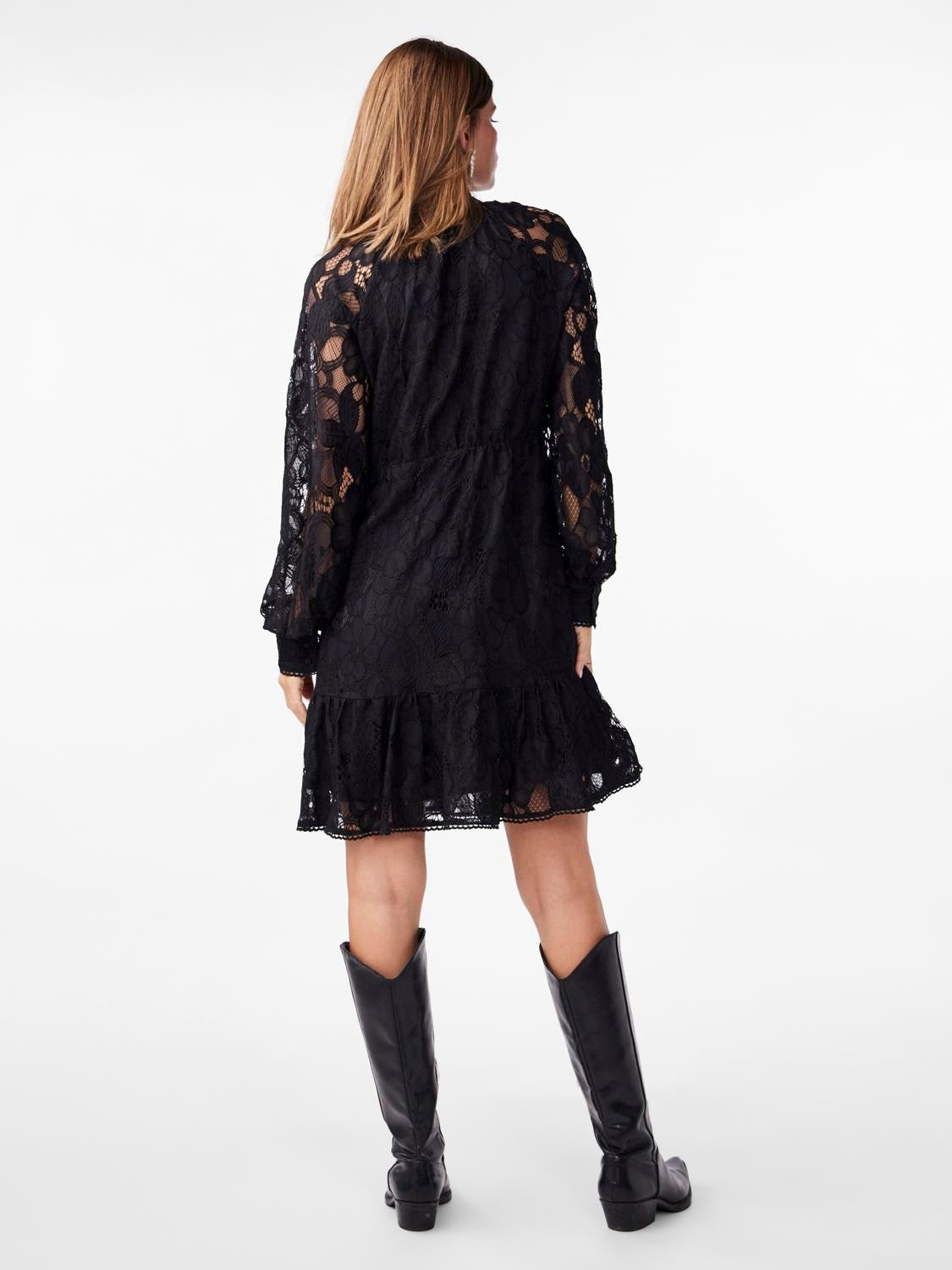 Yasstilla Ls Lace Dress - Black