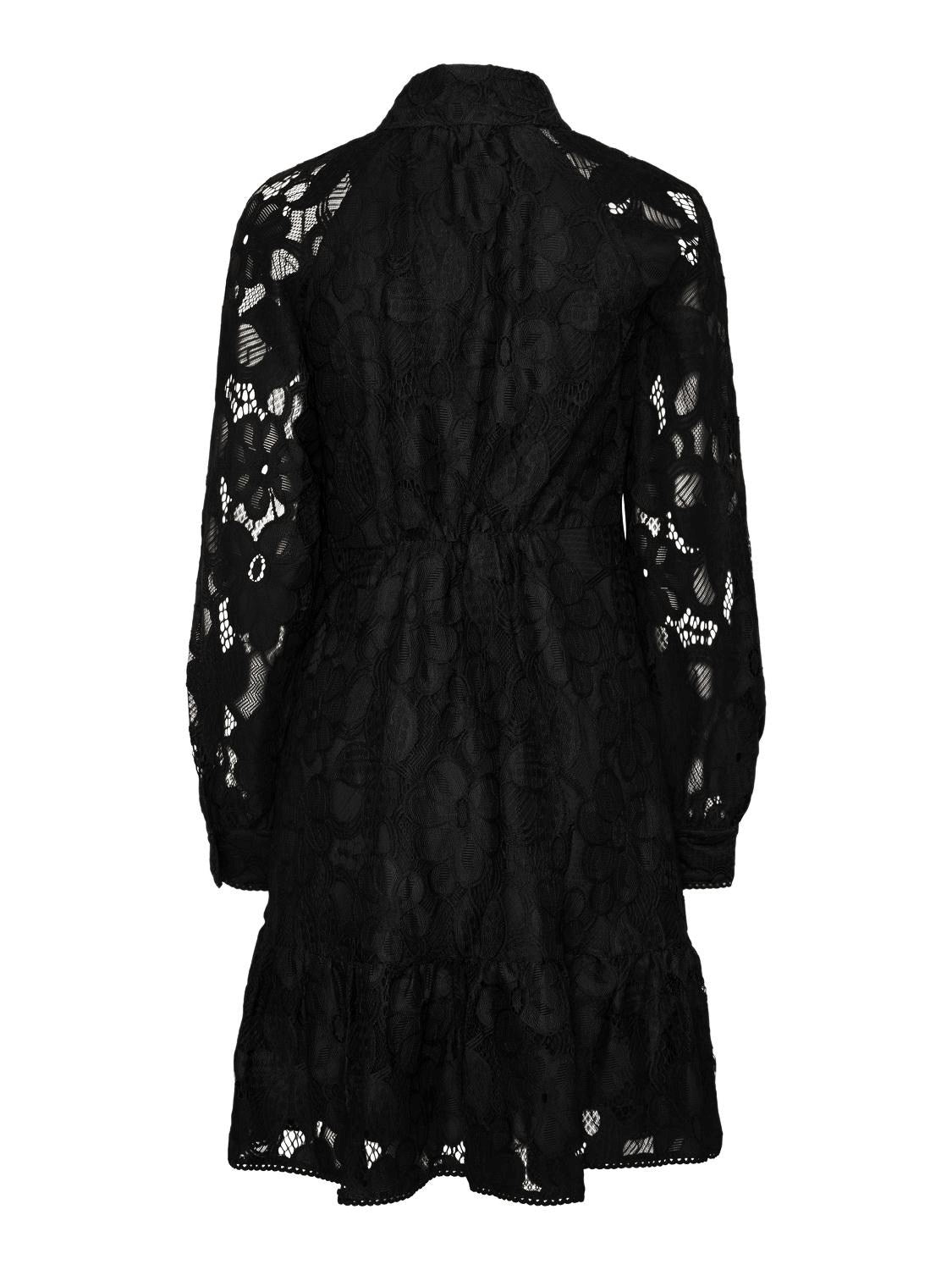 Yasstilla Ls Lace Dress - Black