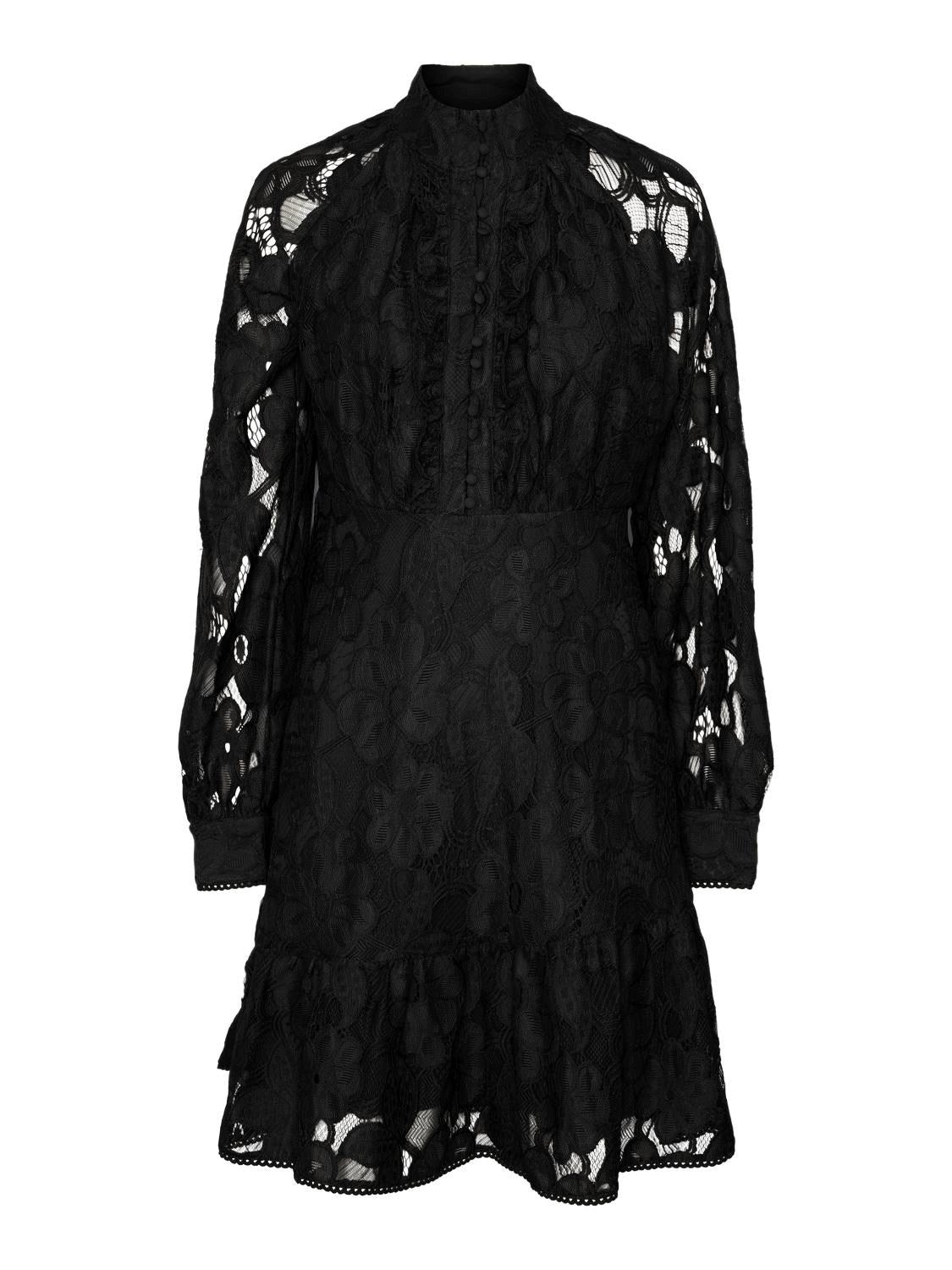 Yasstilla Ls Lace Dress - Black