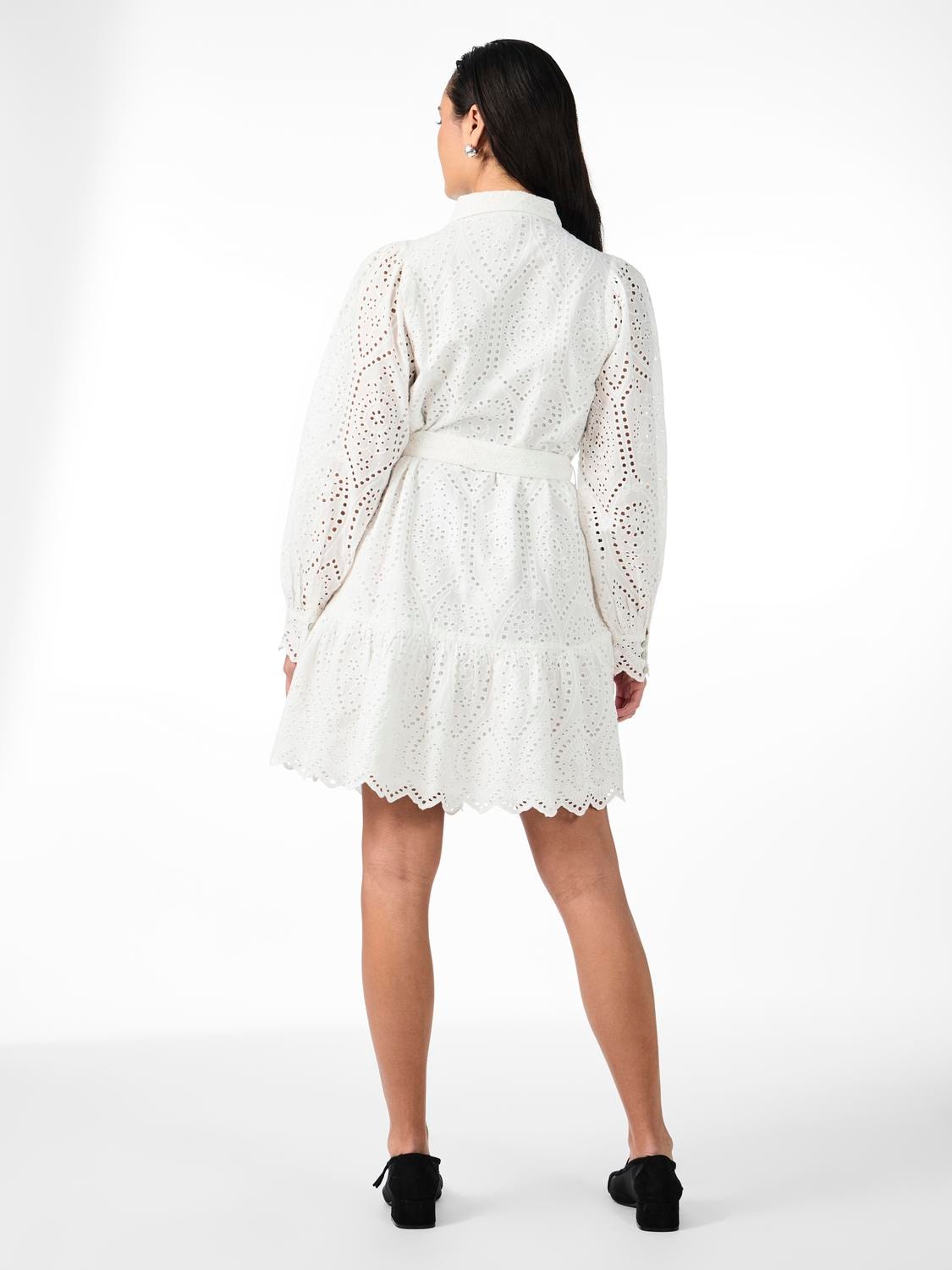 Yasholi LS Belt Dress - Star White
