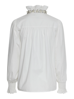 Yasmanilla Ls Embellished Top - Star White