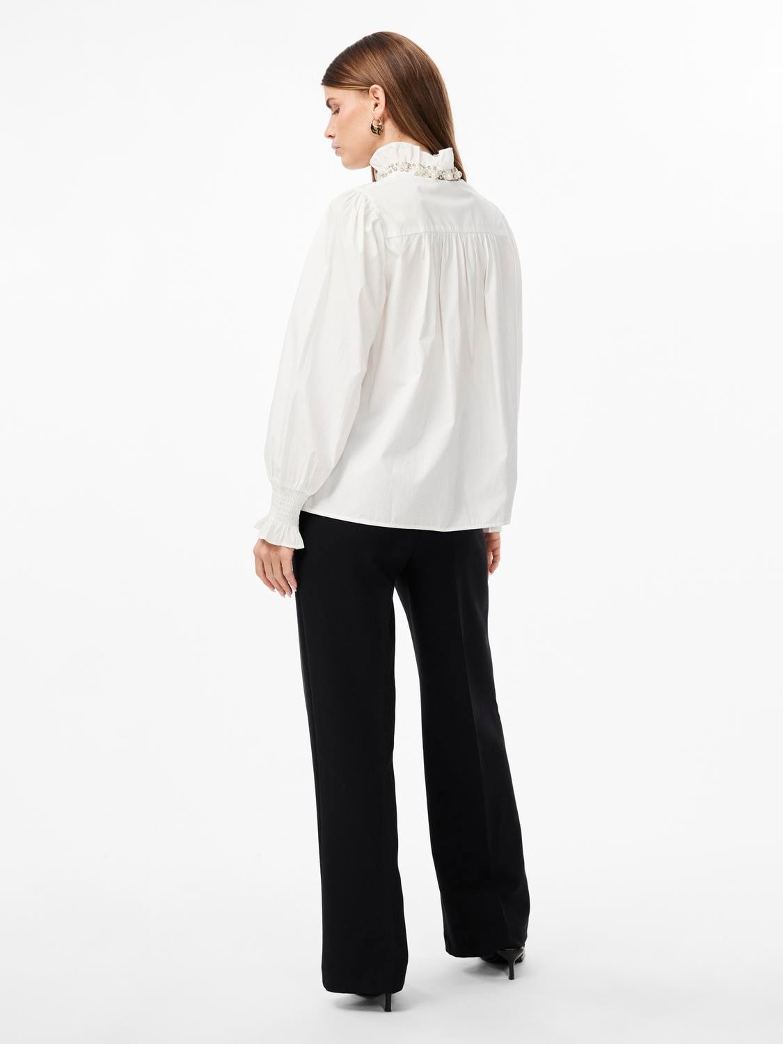 Yasmanilla Ls Embellished Top - Star White