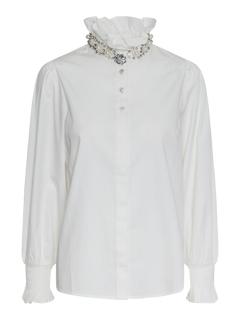 Yasmanilla Ls Embellished Top - Star White