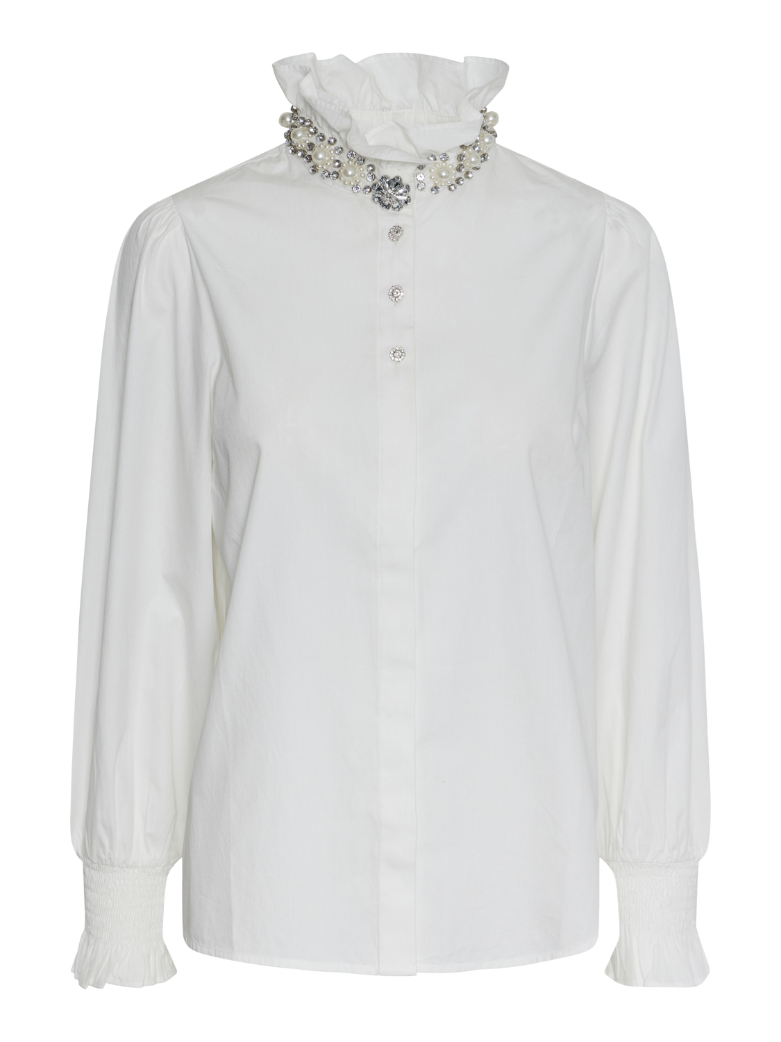 Yasmanilla Ls Embellished Top - Star White