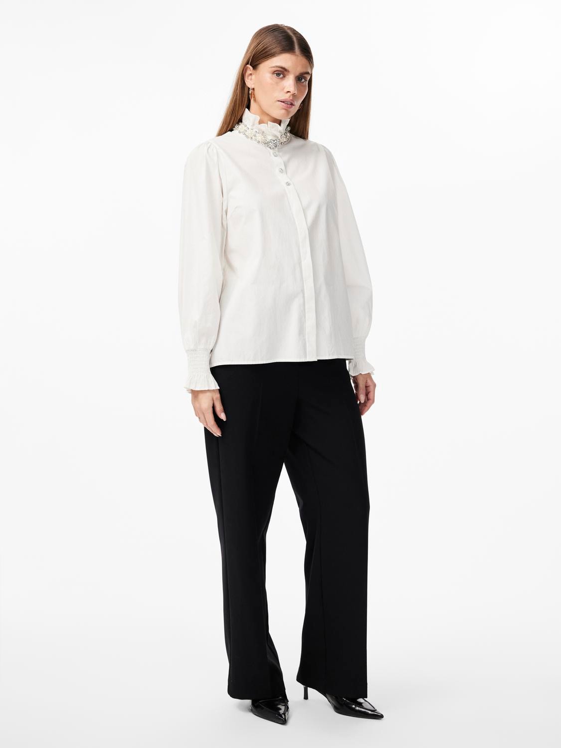 Yasmanilla Ls Embellished Top - Star White