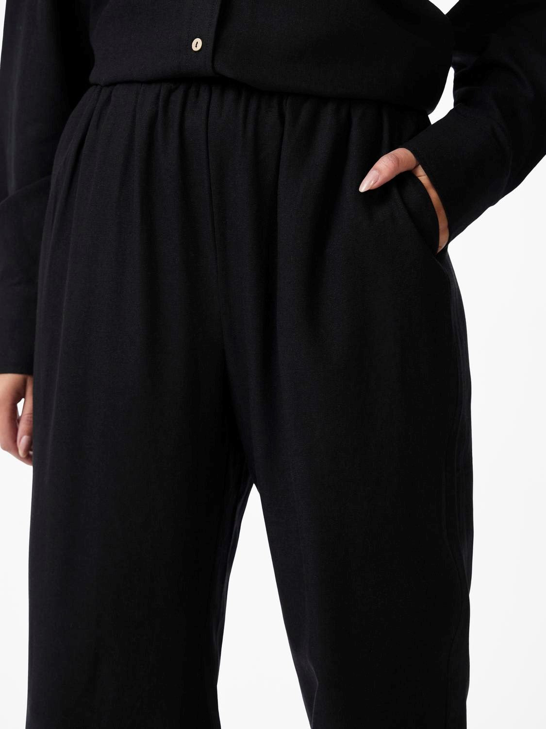 Flaxy Hmw Linen Pant - Black