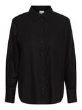Flaxy Ls Linen Shirt - Black