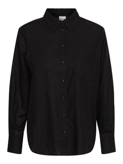 Flaxy Ls Linen Shirt - Black