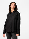 Flaxy Ls Linen Shirt - Black