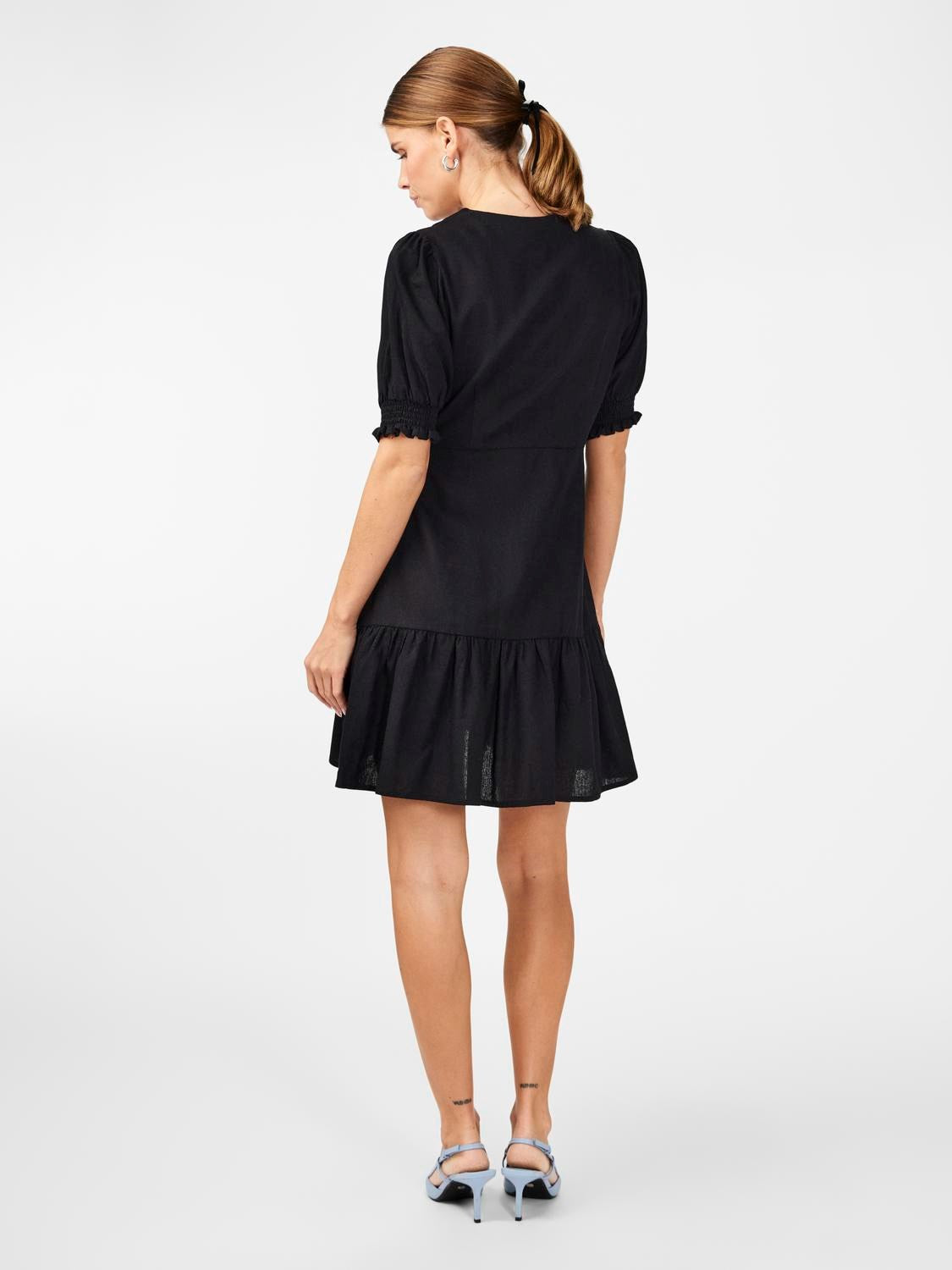 Flaxy Ss Wrap Dress - Black