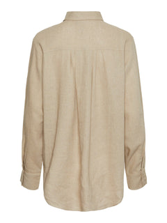 Flaxy Ls Linen Shirt - Birch