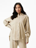 Flaxy Ls Linen Shirt - Birch